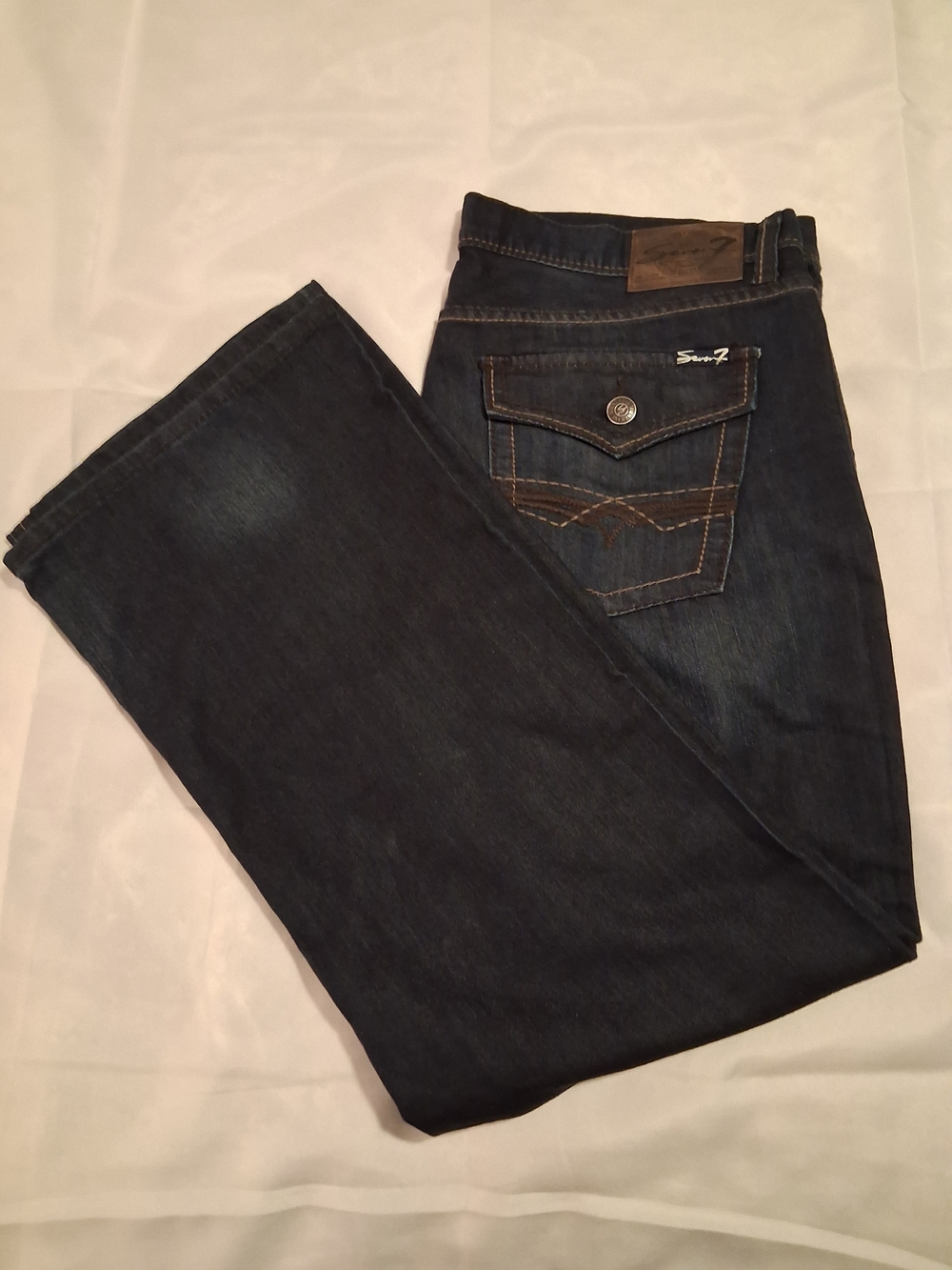 Seven7 Bootcut Jeans Mens 40x32 Dark Wash Stretch Denim CLEAN 🔥 FAST SHIP DEAL